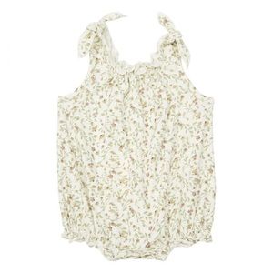 Rylee + Cru Floral Onesie Romper in Ecru